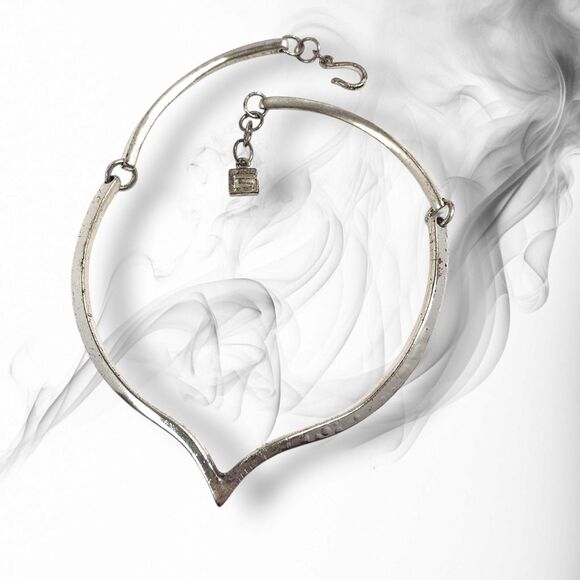 Vintage Giraffe Silvertone Statement Necklace & Brooch Set 3D Safari Jewelry - Picture 4 of 13